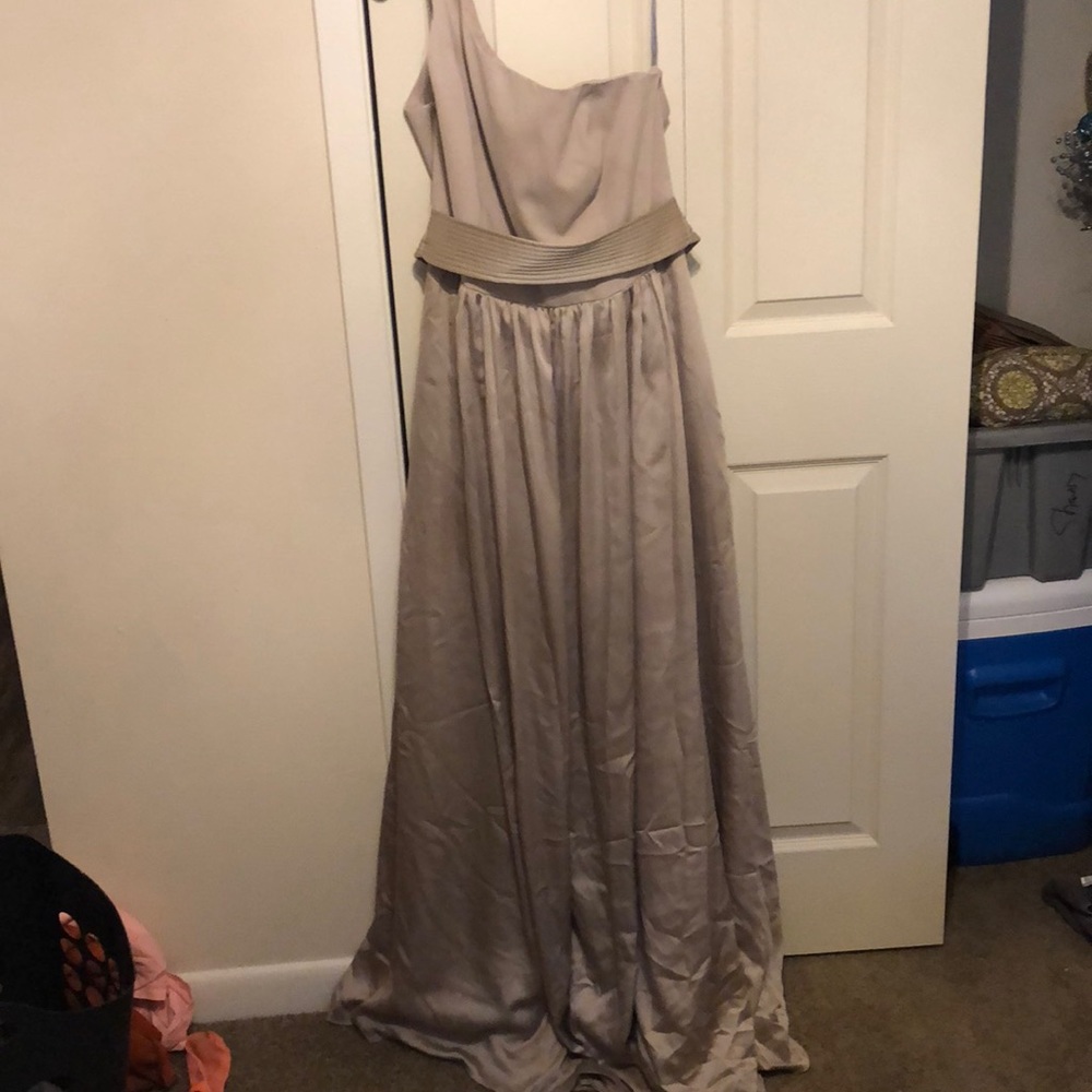 Formal one shoulder dress with pockets